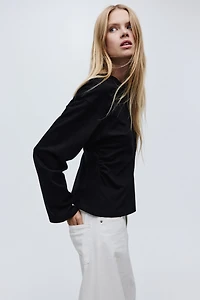 Gathered Cotton Jersey Top