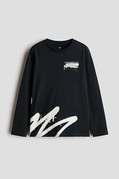 Printed Long-Sleeved T-Shirt