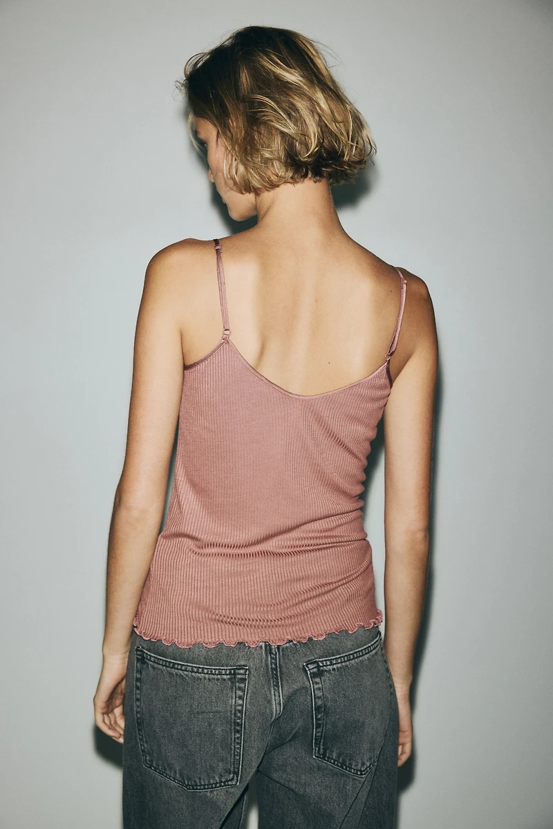 Lace-Trimmed Camisole Top