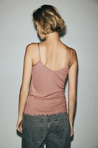 Lace-Trimmed Camisole Top