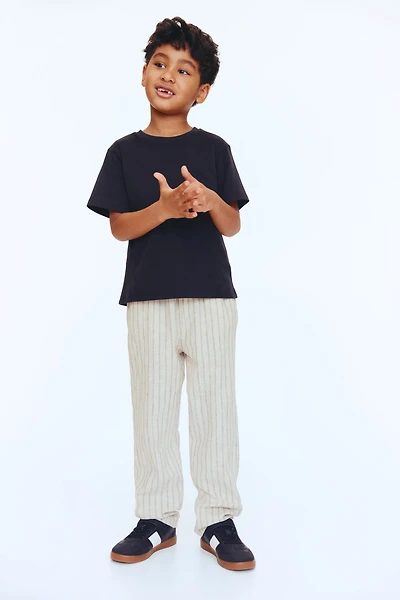 Lot de 2 pantalons en lin mélangé