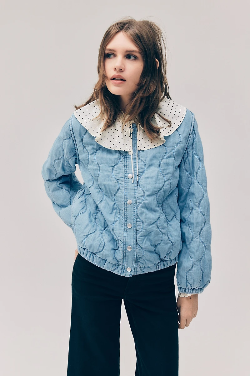 Veste matelassée en denim