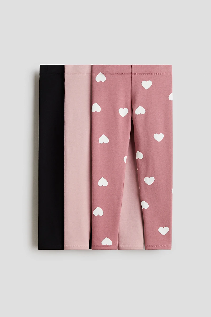 3-pack Brushed-Inside Jersey Leggings