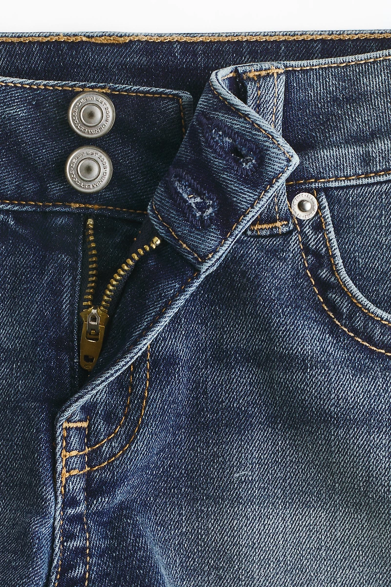 Low-Waist Mini Denim Shorts