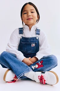 Printed Denim Overalls