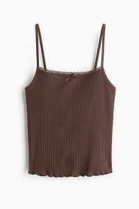 Lace-Trimmed Strappy Top