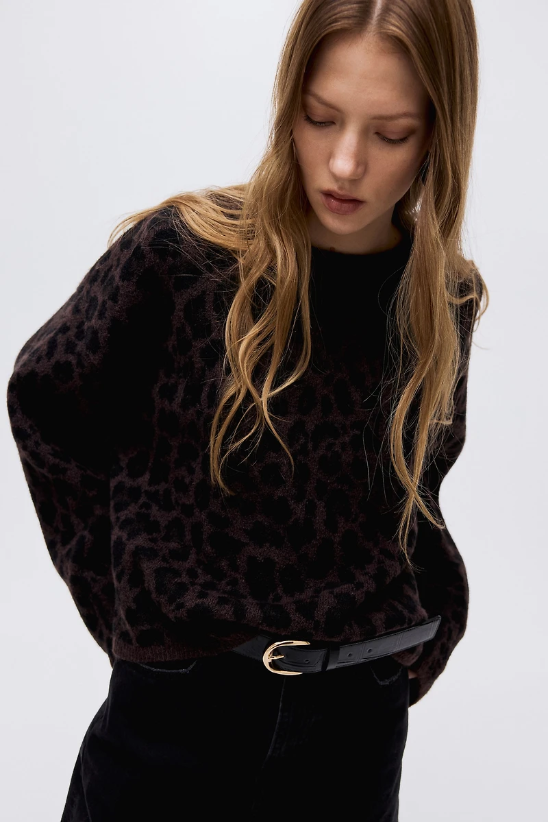 Jacquard-Knit Sweater