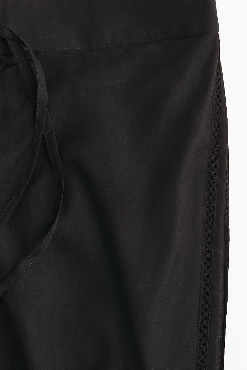 Lace-Trimmed Pajama Pants