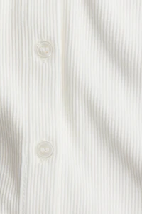 Ribbed Button-Front Top