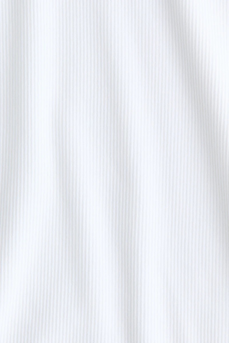 Haut côtelé en coton mélangé