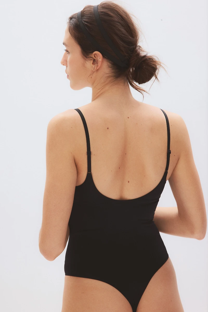 Seamless Padded-Cup Thong Bodysuit