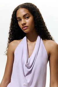Fine-knit Halterneck Top