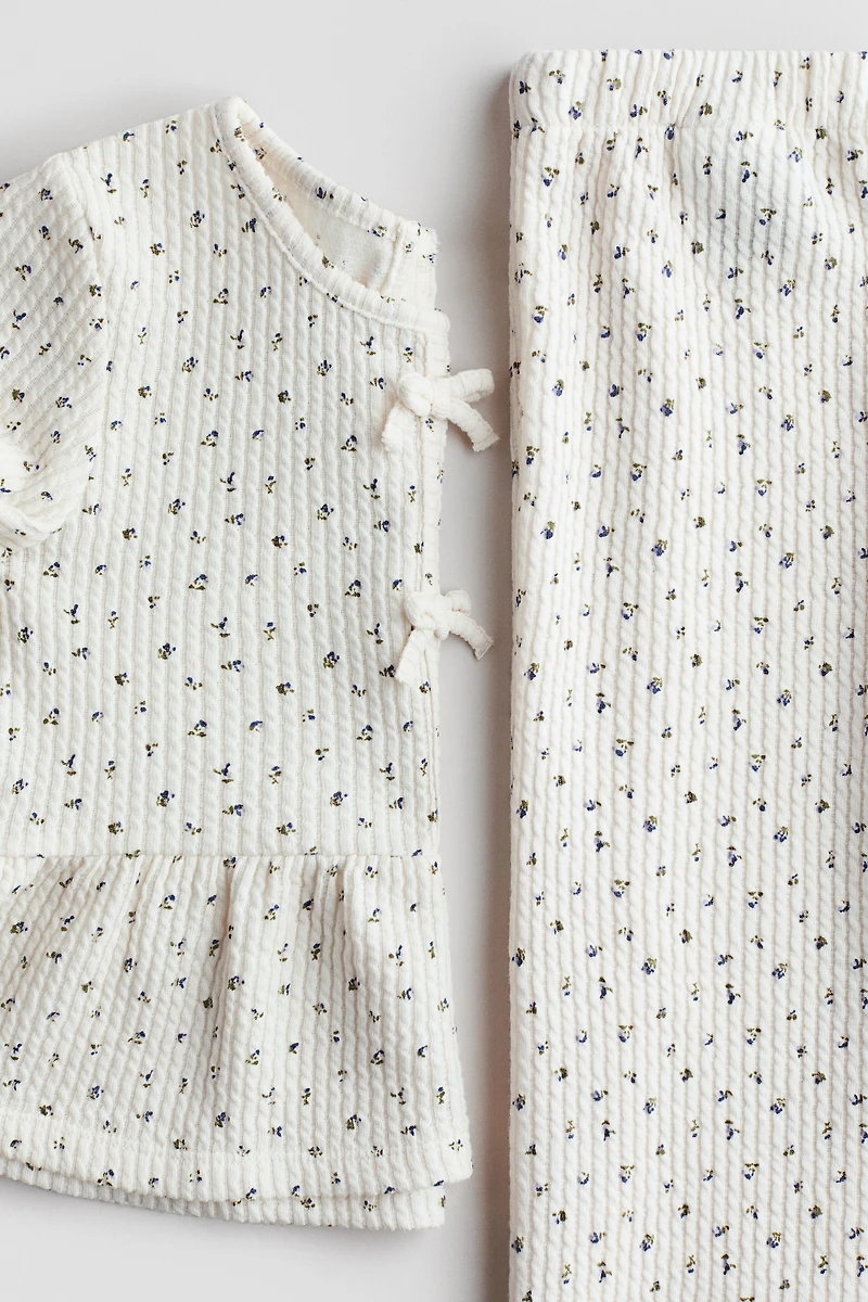 2-Piece Textured Jersey Set