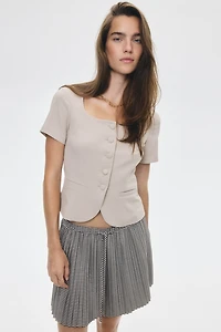 Button-Front Top