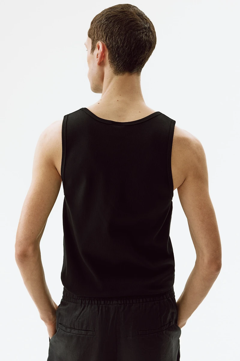 Slim-Fit Ribbed Tank Top