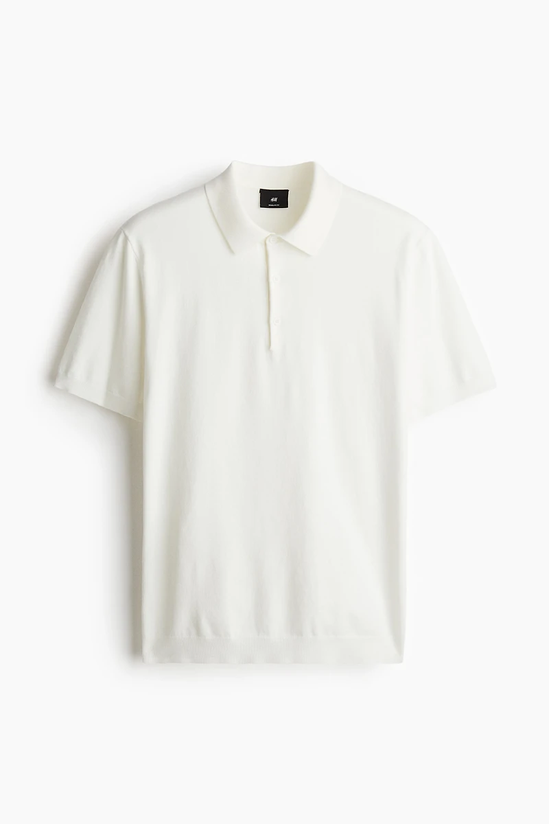 Regular-Fit Fine-Knit Polo Shirt