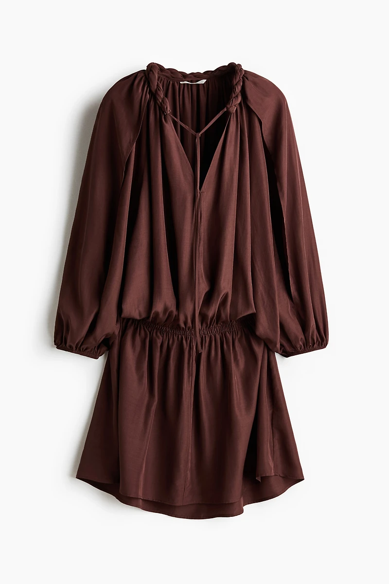 Braided-Detail Tunic Dress