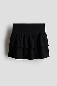 Picot-Trimmed Tiered Skirt