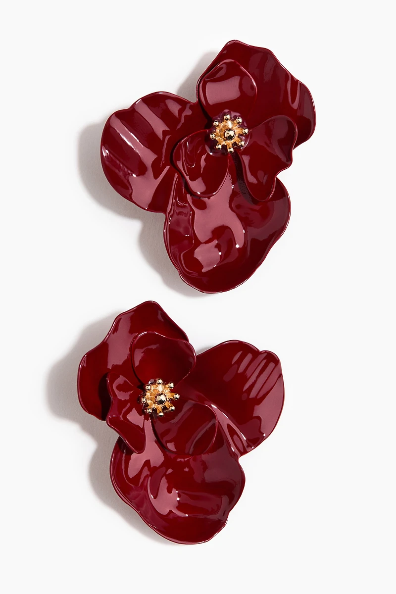 Flower-Shaped Statement Earrings