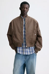 Padded Nylon Bomber Jacket