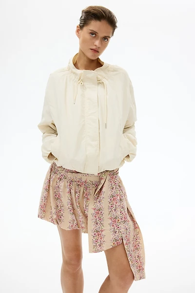 Tie-Detail Bubble-Hem Skirt