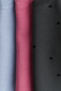 3-pack Brushed-Inside Sweatshirts