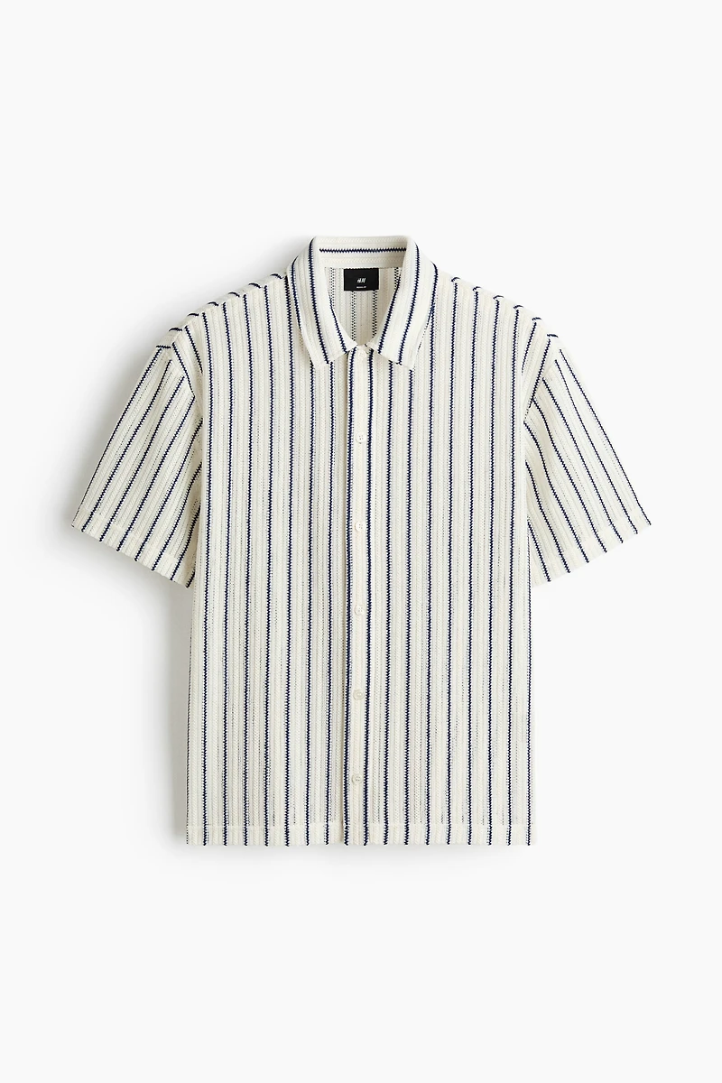 Chemise classique en tricot texturé