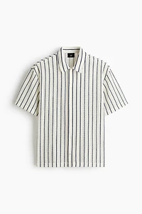 Chemise classique en tricot texturé