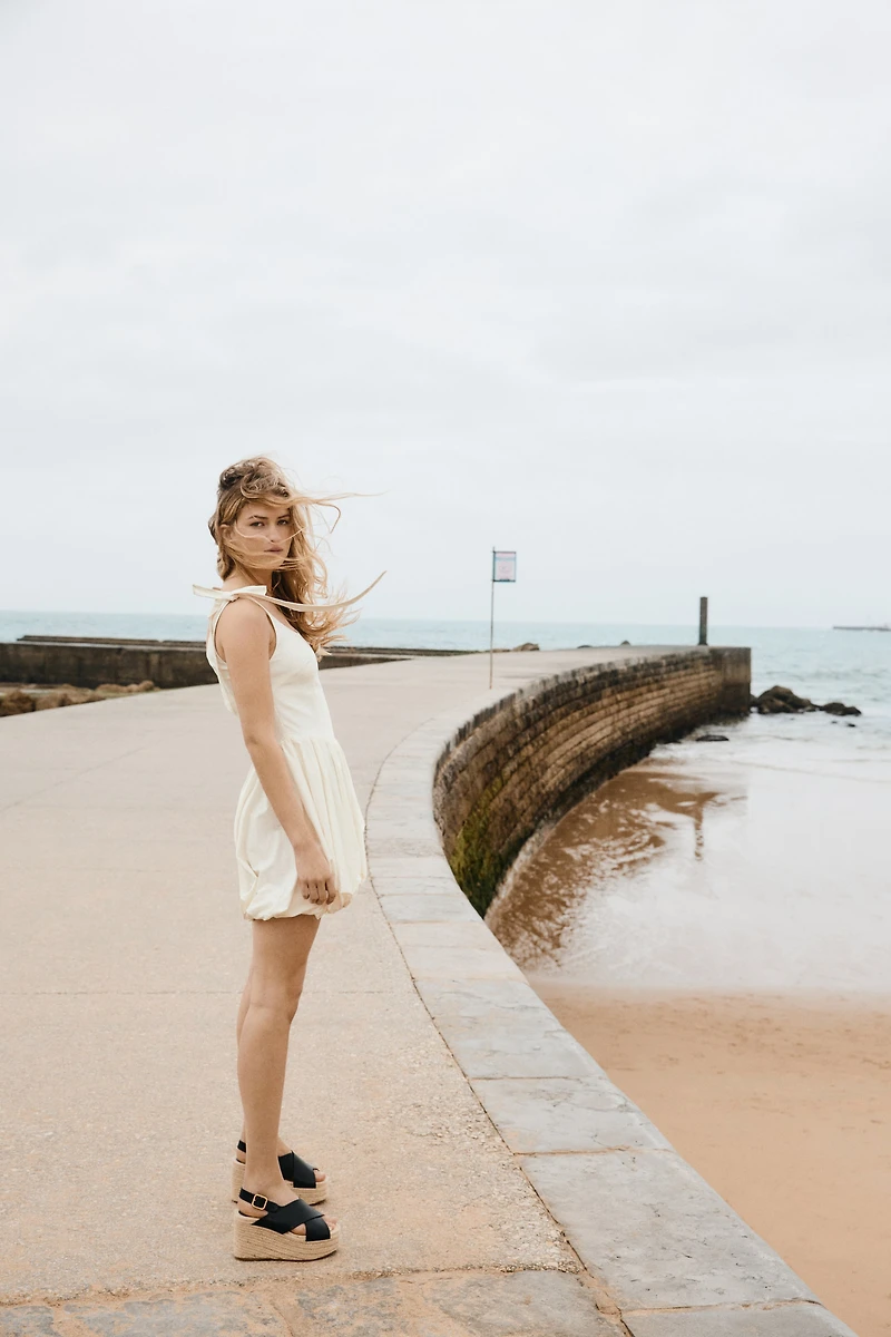 Bubble-Hem Dress