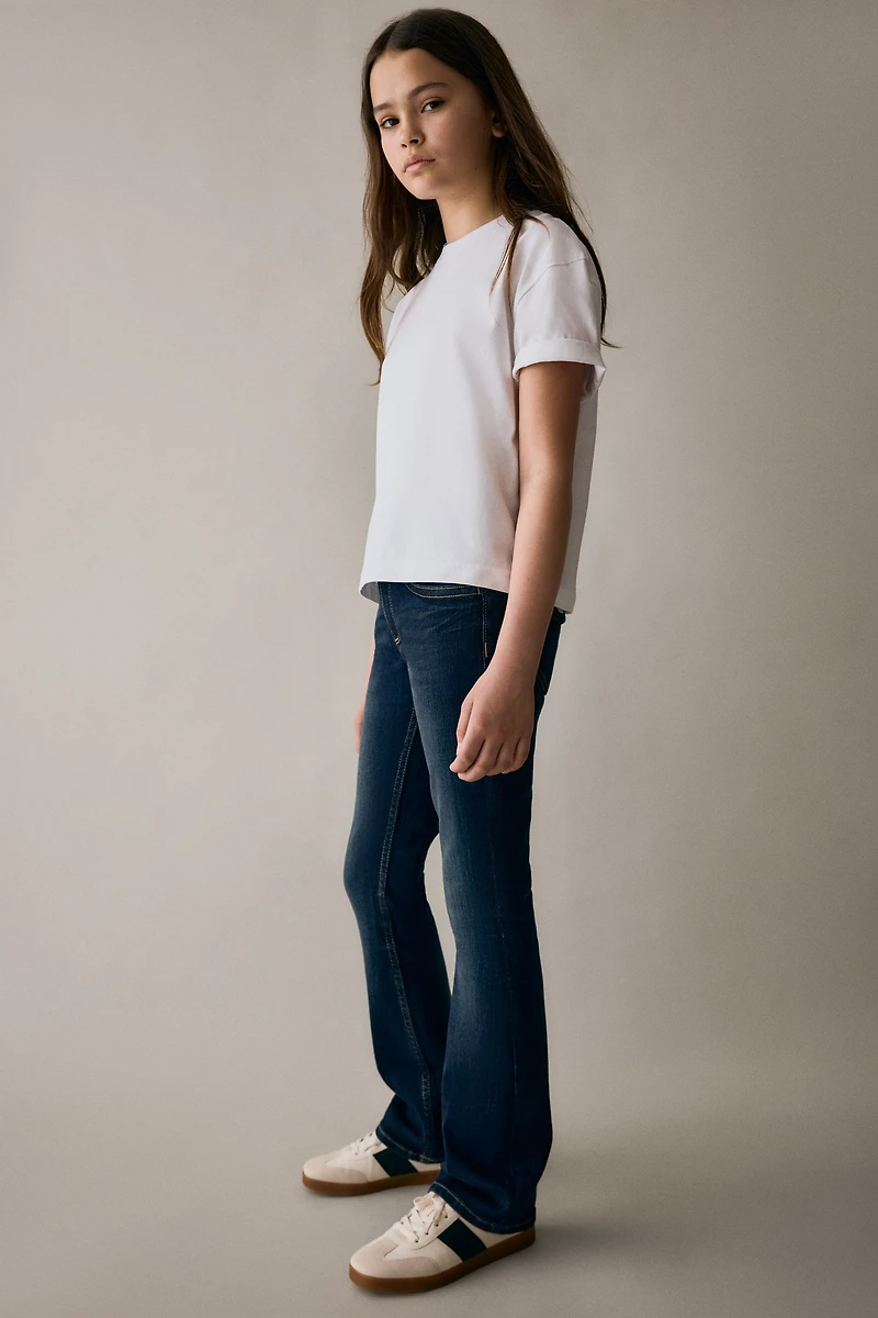 Bootcut Leg Low Jeans