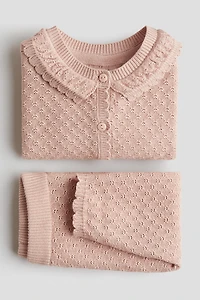 Ensemble 2 pièces en pointelle de coton