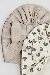 Lot de 2 bonnets avec nœud