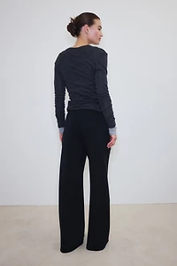 Cooling Relaxed-Fit Wide-Leg Pants