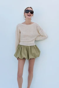 Textured-Knit Top