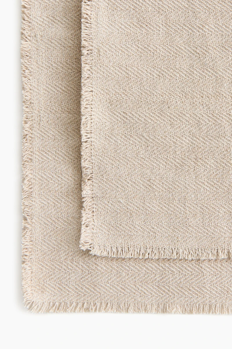 Lot de 2 napperons en jute mélangé