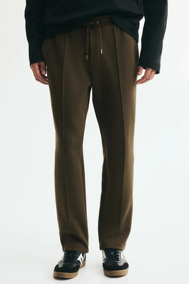 Regular-Fit Interlock Crease-Front Joggers