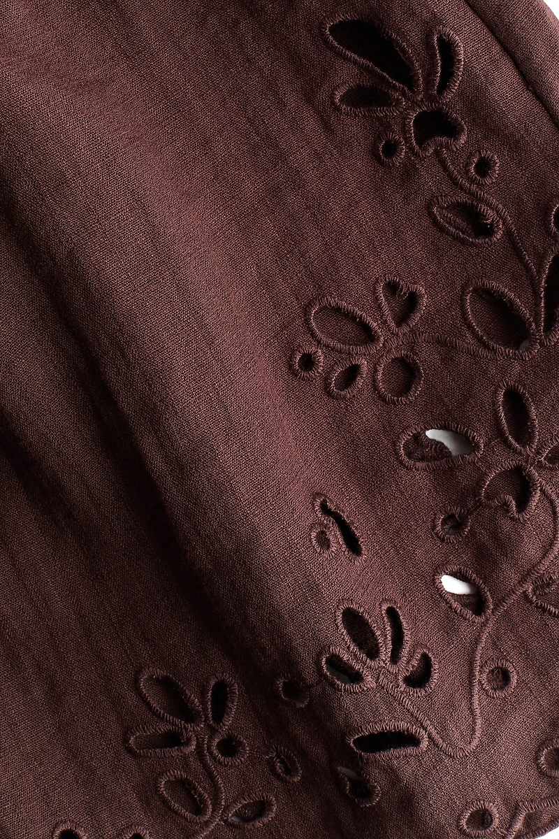 Shorts with Eyelet Embroidery