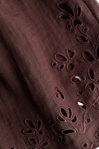 Shorts with Eyelet Embroidery