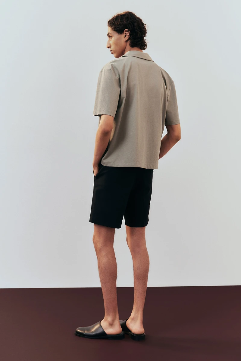 Regular Fit Ribbed resort shirt