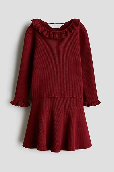 2-Piece Rib-Knit Cotton Set