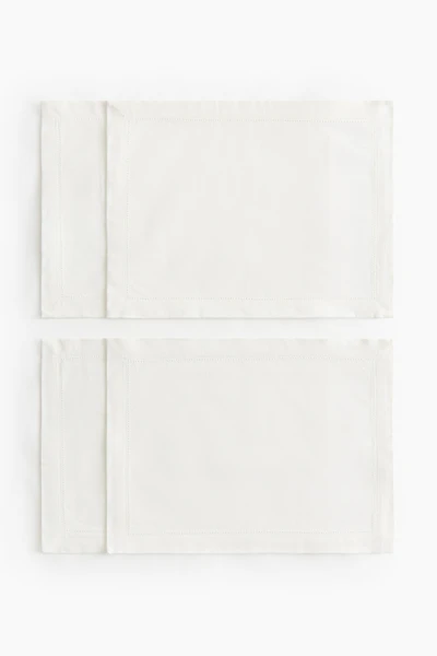 Lot de 4 napperons en coton