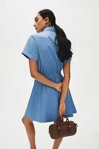 Short-Sleeved Shirt Dress