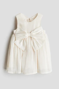 Bow-Detail Organza Dress