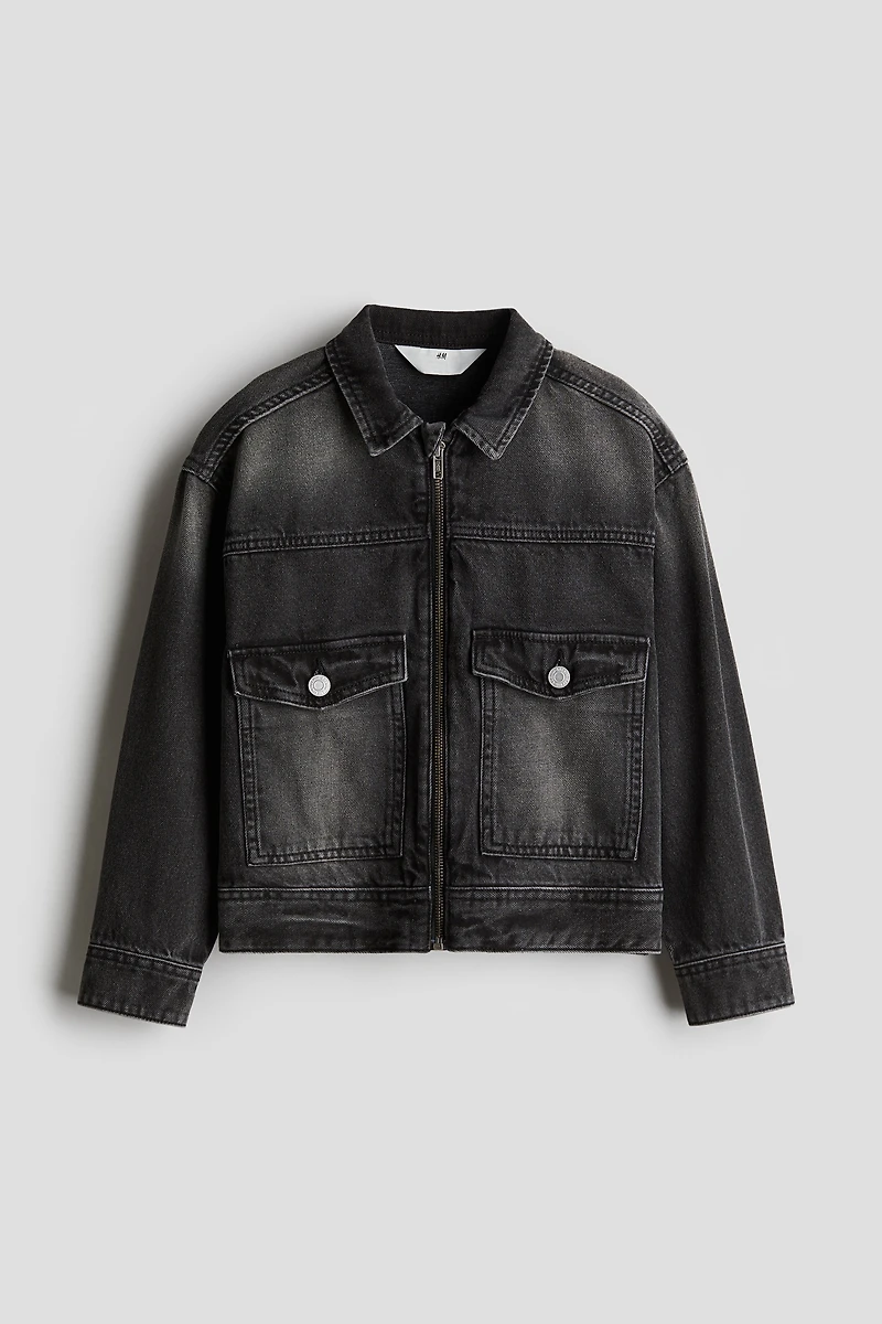 Veste à fermeture éclair en denim