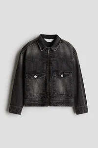 Veste à fermeture éclair en denim