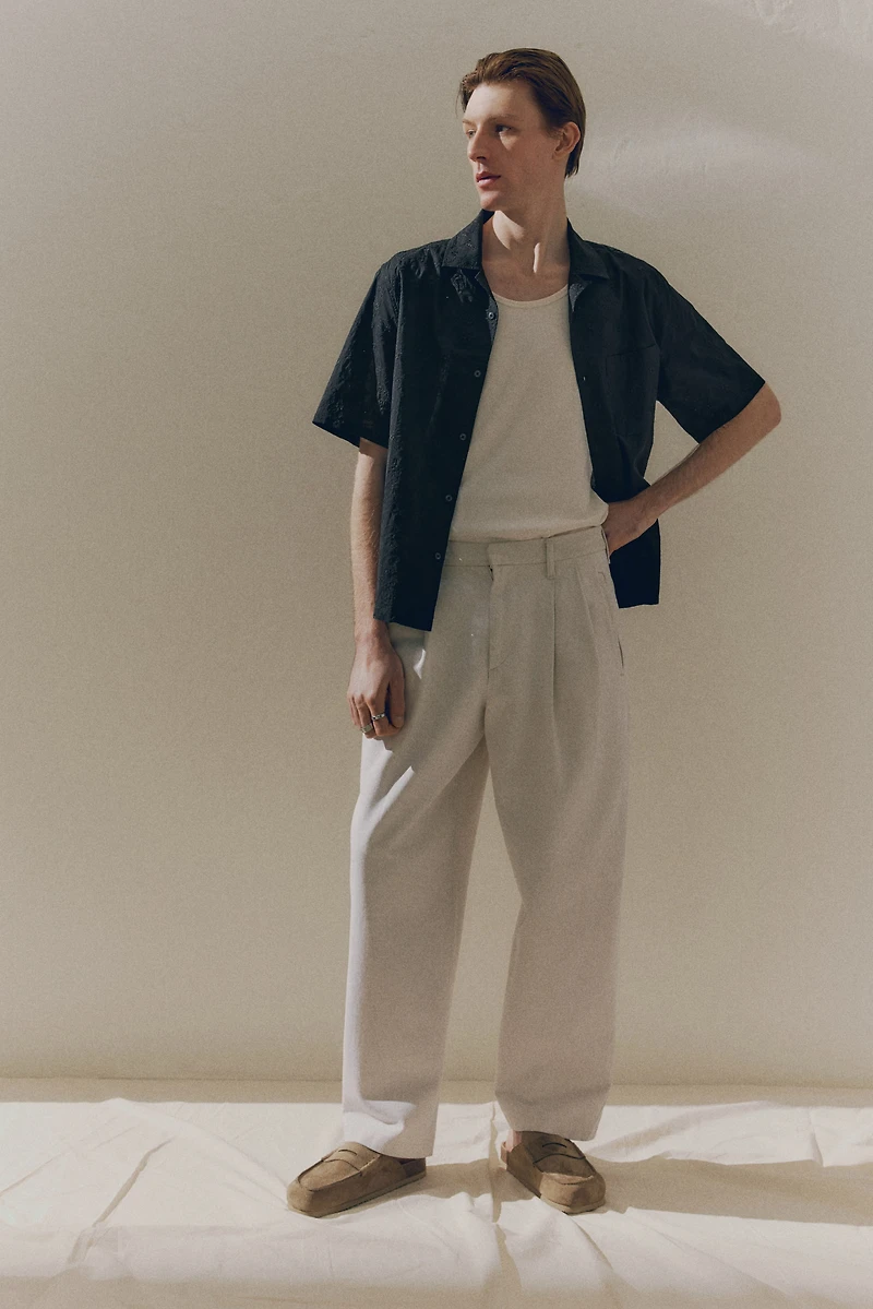 Regular-Fit Embroidered Resort Shirt