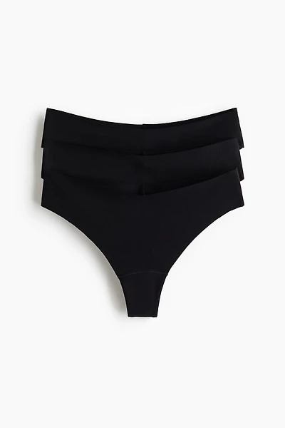 Lot de 3 culottes Brazilian invisibles en coton