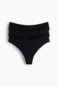 Lot de 3 culottes Brazilian invisibles en coton