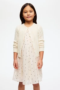 Pointelle-Knit Cotton Cardigan