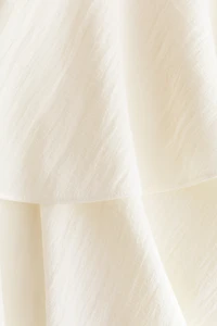 Tiered Draped-Panel Skirt